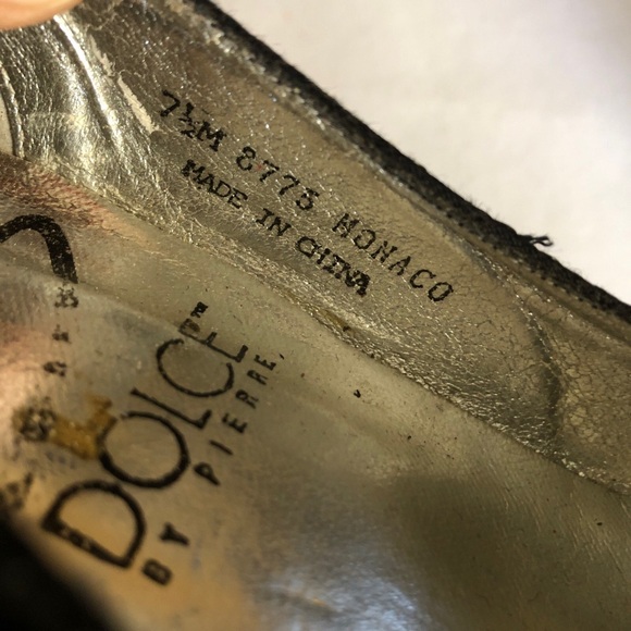 Dolce By Pierre Black Sequin Woman’s Shoes Authentic Size 7.5 - Picture 6 of 11